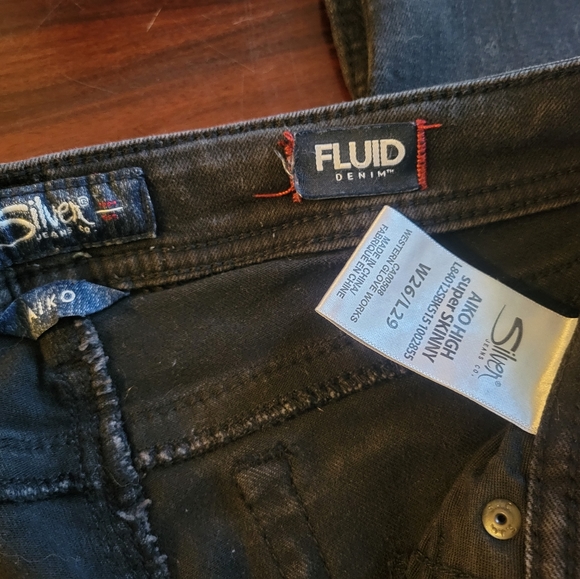 WOMAN'S SILVER BLACK DENIM - Picture 4 of 4